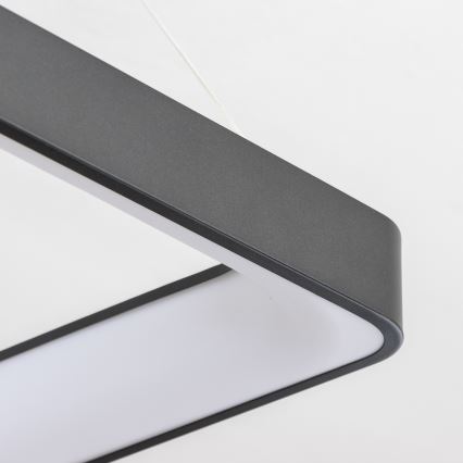 Brilagi - LED aptumšojama lustra uz troses FALCON II LED/125W/230V 3000-6500K 60x60 cm melna + tālvadības pults