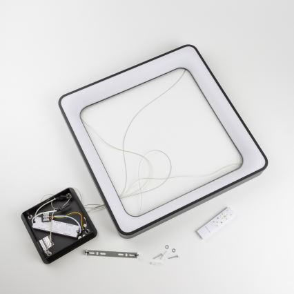 Brilagi - LED aptumšojama lustra uz troses FALCON II LED/125W/230V 3000-6500K 60x60 cm melna + tālvadības pults