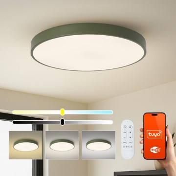 Brilagi - Ar regulējamu spilgtumu LED gaismeklis POOL SMART LED/100W/230V Ø 80 cm 3000-6000K Wi-Fi Tuya + tālvadība zaļš