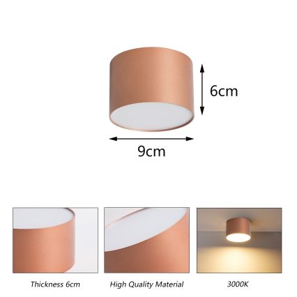 BRILAGI - Āra griestu gaismeklis FORIS LED/9W/230V Ø 9 cm bronzas krāsā IP44