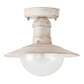 Brilagi - Āra griestu gaismeklis MOLDE 1xE27/60W IP44 balts/patina