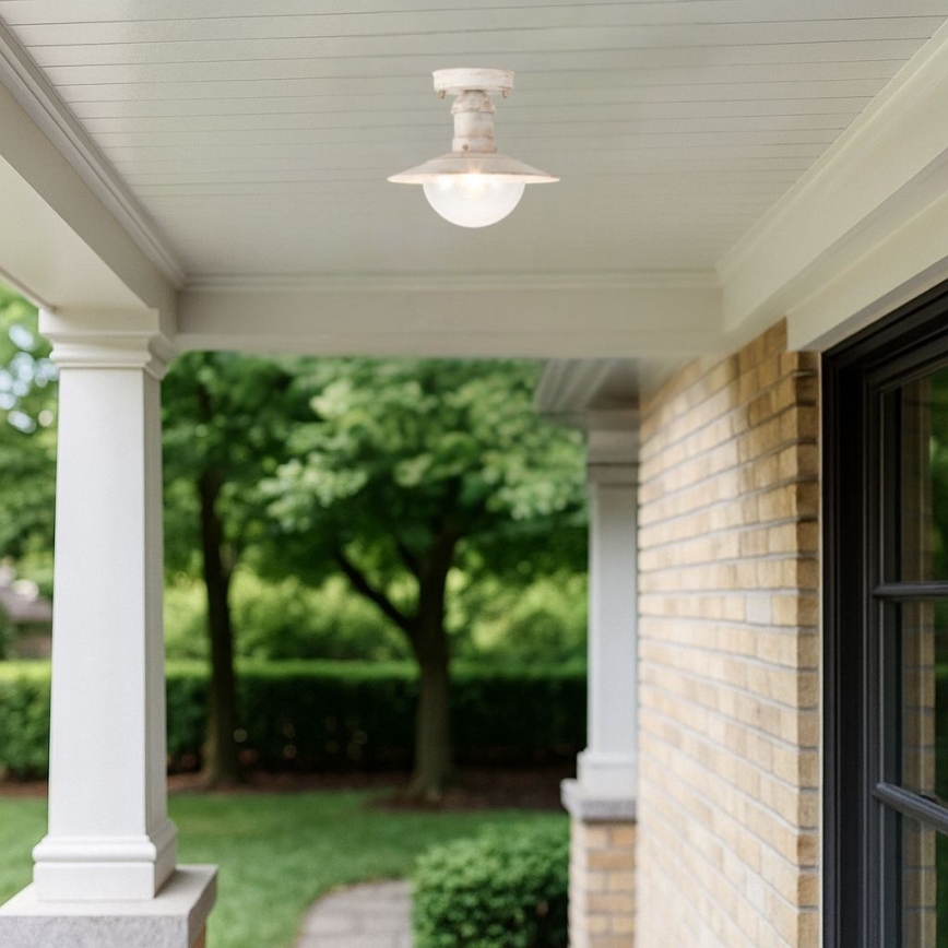 Brilagi - Āra griestu gaismeklis MOLDE 1xE27/60W IP44 balts/patina