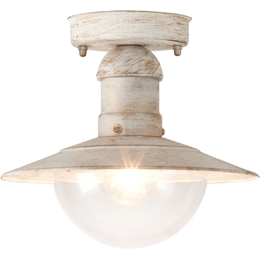 Brilagi - Āra griestu gaismeklis MOLDE 1xE27/60W IP44 balts/patina