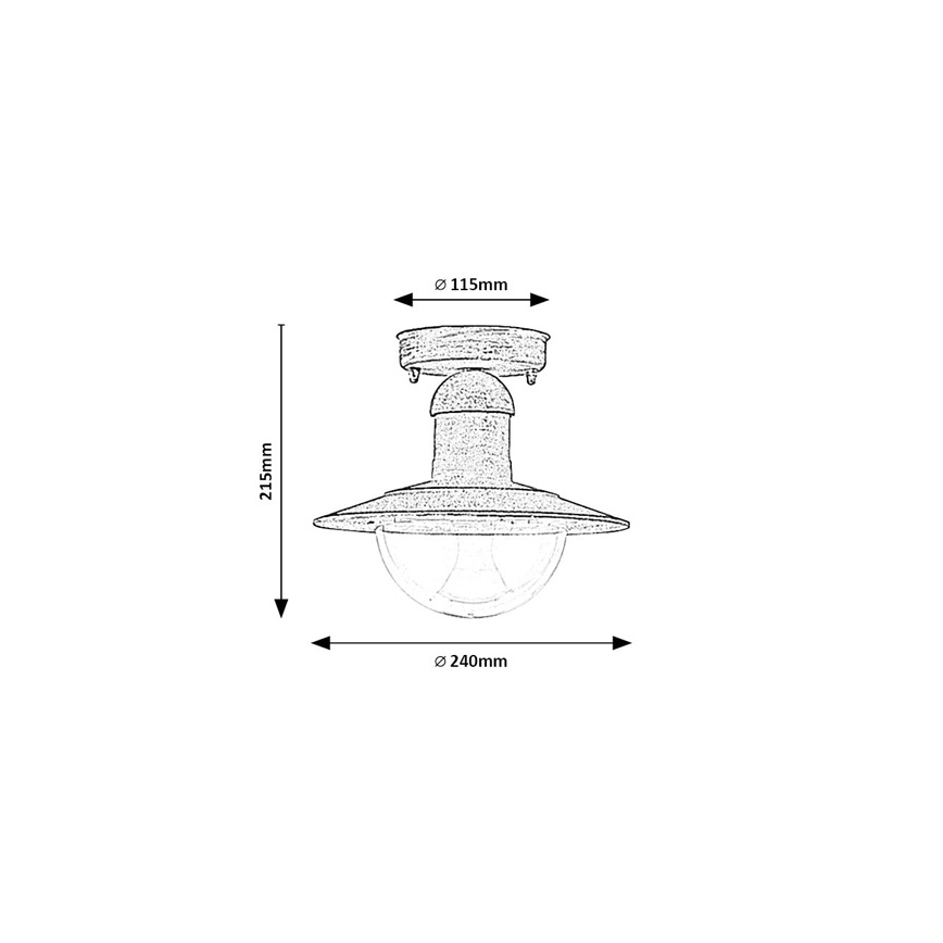 Brilagi - Āra griestu gaismeklis MOLDE 1xE27/60W IP44 balts/patina