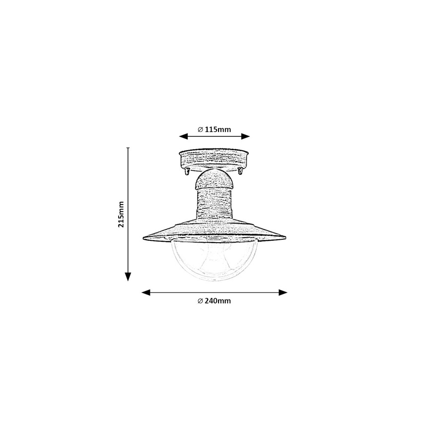 Brilagi - Āra griestu gaismeklis MOLDE 1xE27/60W IP44 bronza/patina