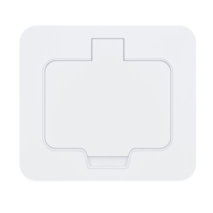 Brilagi - āra iebūvējama grīdas kontaktligzda IP55, balta, taisnstūrveida