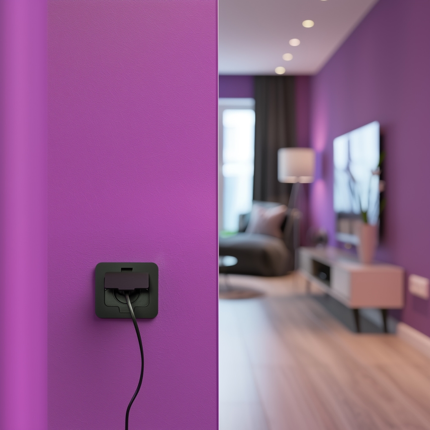 Brilagi - āra iebūvējamā grīdas kontaktligzda IP55, melna, taisnstūrveida