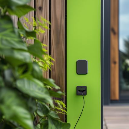 Brilagi - āra iebūvējamā grīdas kontaktligzda IP55, melna, taisnstūrveida