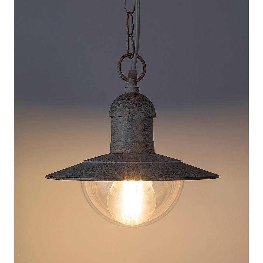 Brilagi - Āra karājamais gaismeklis MOLDE 1xE27/60W IP44 balta/patina