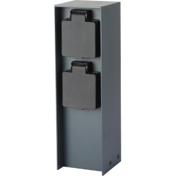 Brilagi - Āra kontakligdzdu kolonna PILLAR 2Z SCHUKO 230V IP44 antracīta