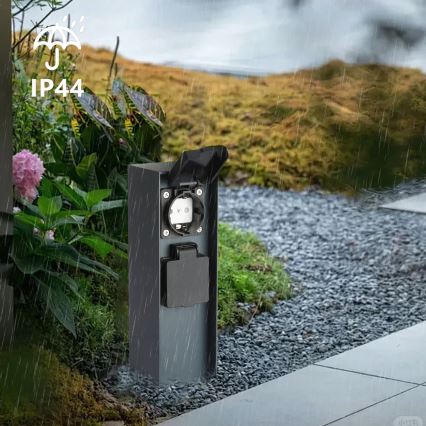 Brilagi - Āra kontakligdzdu kolonna PILLAR 2Z SCHUKO 230V IP44 antracīta
