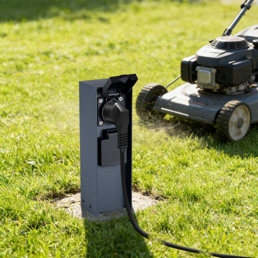 BRILAGI - Āra kontakligdzdu kolonna PILLAR 2Z SCHUKO 230V IP44 antracīta