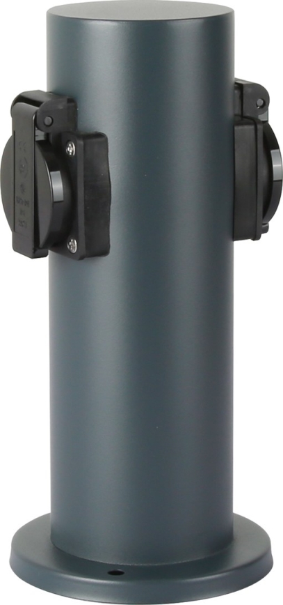 Brilagi - Āra kontakligdzdu kolonna PILLAR 2Z SCHUKO 230V IP44 antracīta