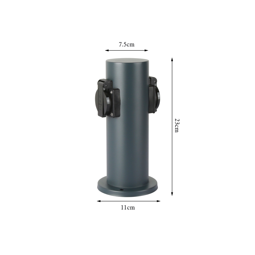 Brilagi - Āra kontakligdzdu kolonna PILLAR 2Z SCHUKO 230V IP44 antracīta