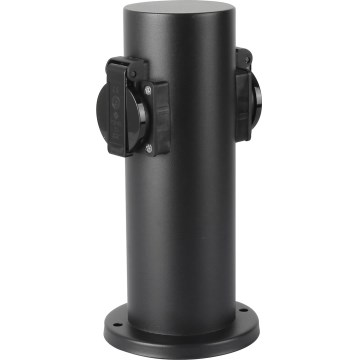 Brilagi - Āra kontakligdzdu kolonna PILLAR 2Z SCHUKO 230V IP44 melna