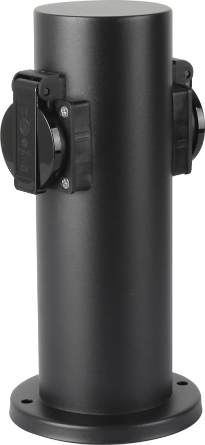 Brilagi - Āra kontakligdzdu kolonna PILLAR 2Z SCHUKO 230V IP44 melna