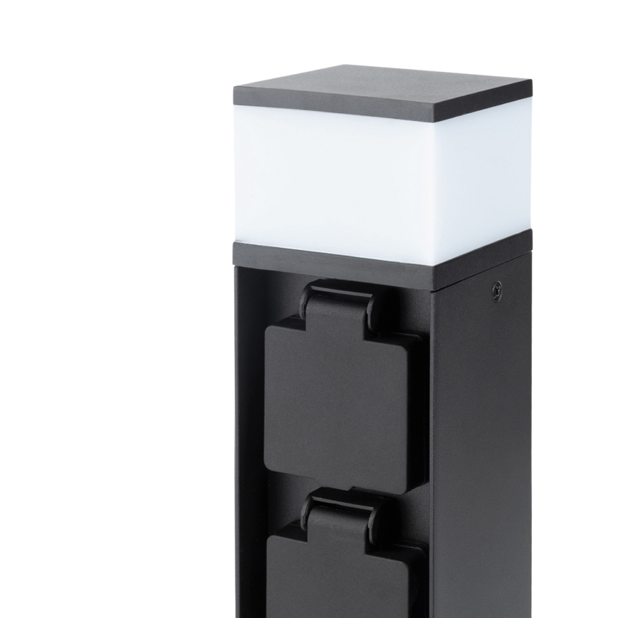 Brilagi - Āra lampa ar 2 SCHUKO kontaktligzdām 1xG9/11W/230V IP44 melna