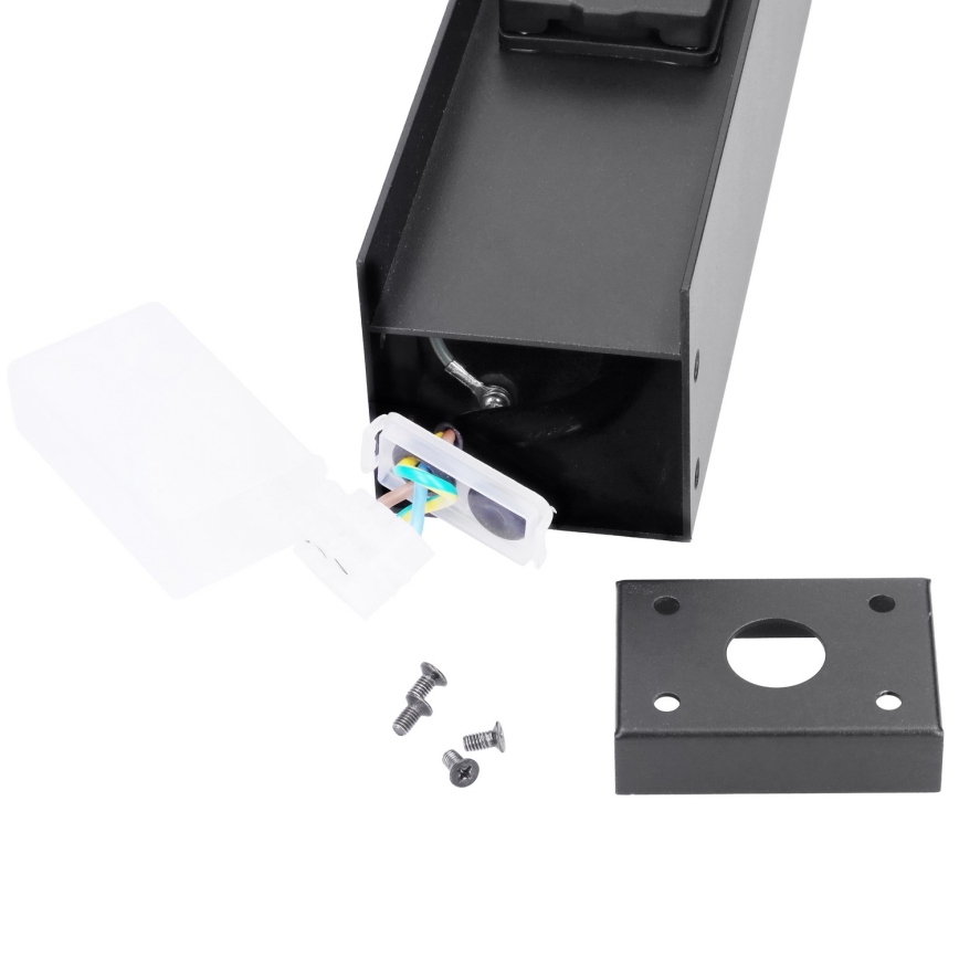 Brilagi - Āra lampa ar 2 SCHUKO kontaktligzdām 1xG9/11W/230V IP44 melna