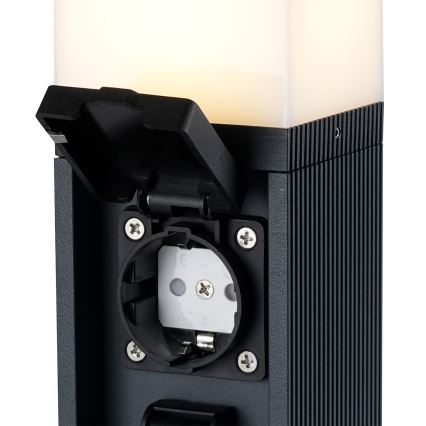 Brilagi -Āra lampa ar 2 SCHUKO kontaktligzdām PILLAR 1xG9/11W/230V IP44 antracīts