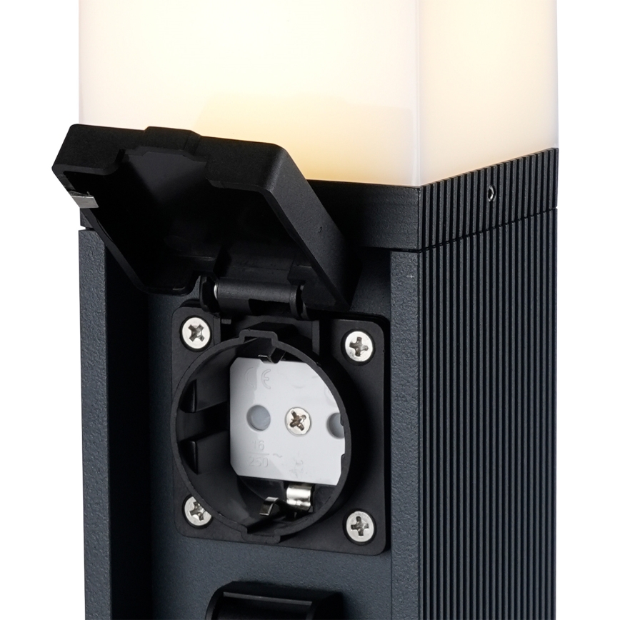 Brilagi -Āra lampa ar 2 SCHUKO kontaktligzdām PILLAR 1xG9/11W/230V IP44 antracīts