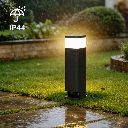 BRILAGI - āra lampa ar 2 SCHUKO kontaktligzdām PILLAR 1xG9/11W/230V IP44 melna