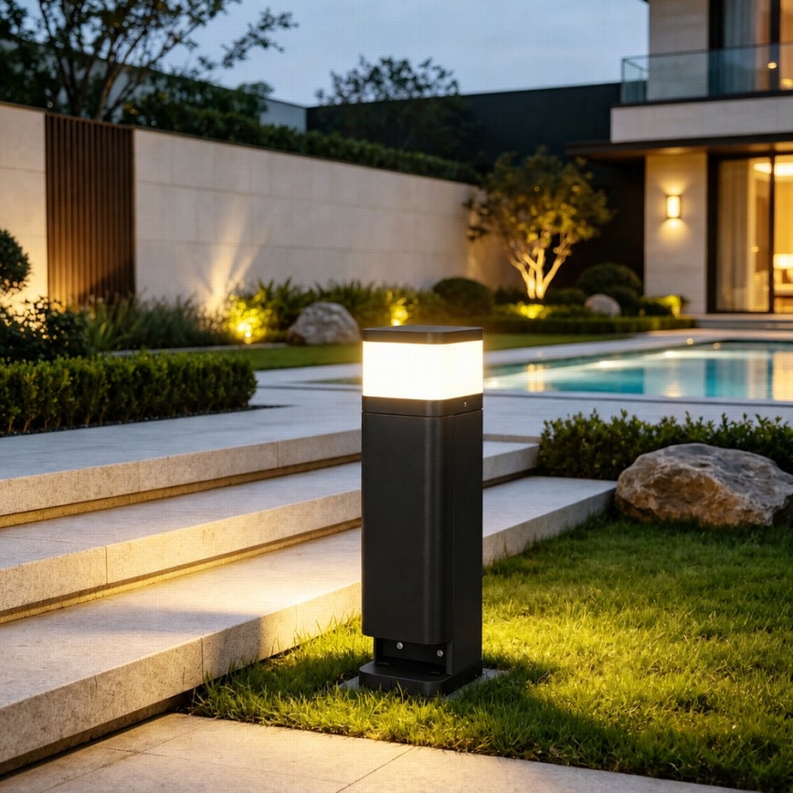 BRILAGI - āra lampa ar 2 SCHUKO kontaktligzdām PILLAR 1xG9/11W/230V IP44 melna