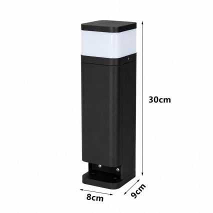 BRILAGI - āra lampa ar 2 SCHUKO kontaktligzdām PILLAR 1xG9/11W/230V IP44 melna
