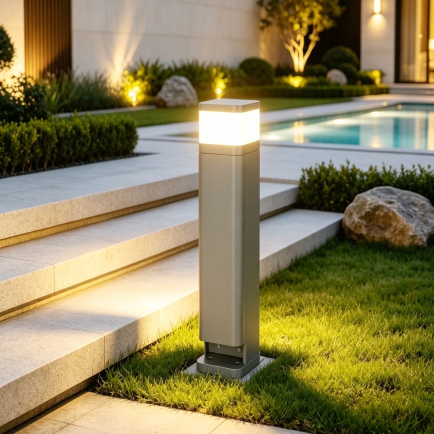 BRILAGI - Āra lampa ar 2 SCHUKO kontaktligzdām PILLAR 1xG9/11W/230V IP44 pelēka
