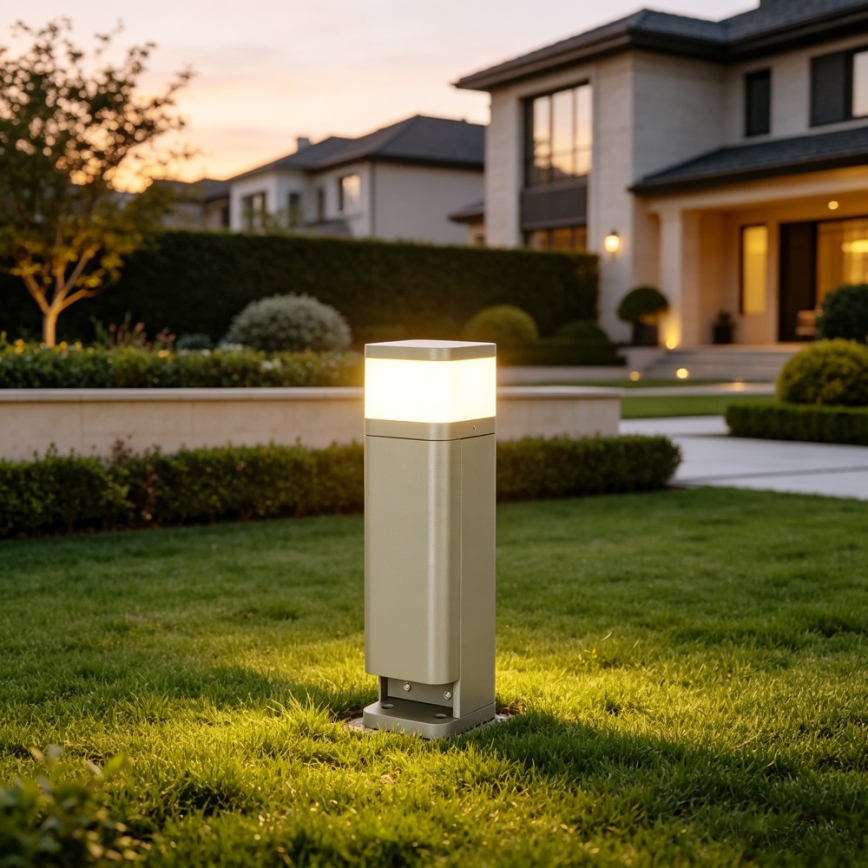 BRILAGI - Āra lampa ar 2 SCHUKO PILLAR kontaktligzdām 1xG9/11W/230V IP44 pelēka