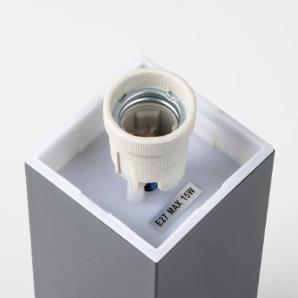 BRILAGI - āra lampa ar 2 SCHUKO kontaktligzdām NOVA 1xE27/15W/230V 40 cm IP44 antracīta krāsā