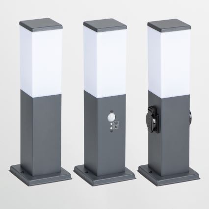 BRILAGI - āra lampa ar 2 SCHUKO kontaktligzdām NOVA 1xE27/15W/230V 40 cm IP44 antracīta krāsā