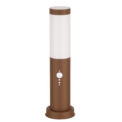 Brilagi - Āra lampa ar kustības sensoru NOVA 1xE27/15W/230V 40 cm IP44 brūna