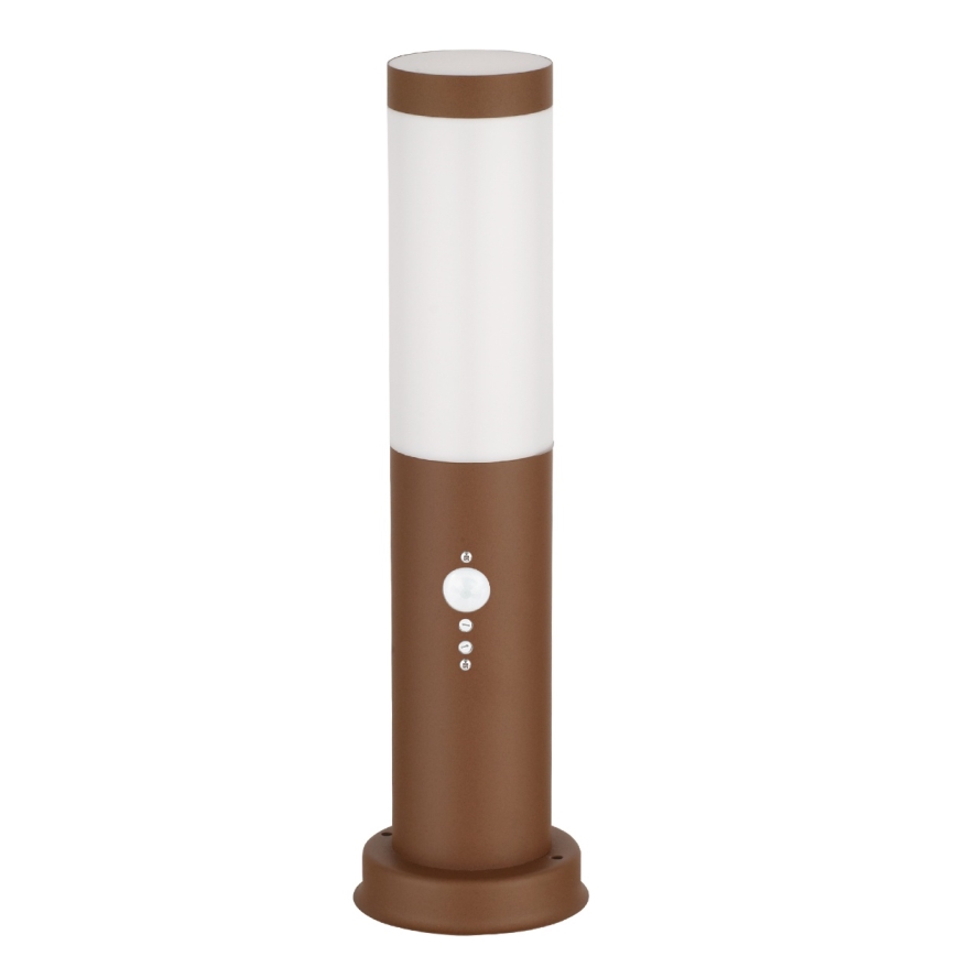 Brilagi - Āra lampa ar kustības sensoru NOVA 1xE27/15W/230V 40 cm IP44 brūna