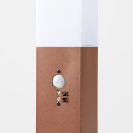 BRILAGI - Āra lampa ar kustības sensoru NOVA 1xE27/15W/230V 40 cm IP44 brūna