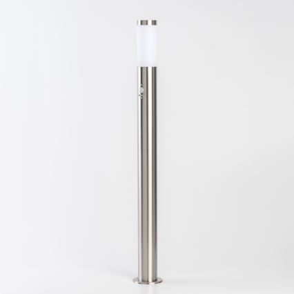 BRILAGI - Āra lampa ar kustības sensoru ELIA 1xE27/20W/230V IP44 100 cm matēts hroms