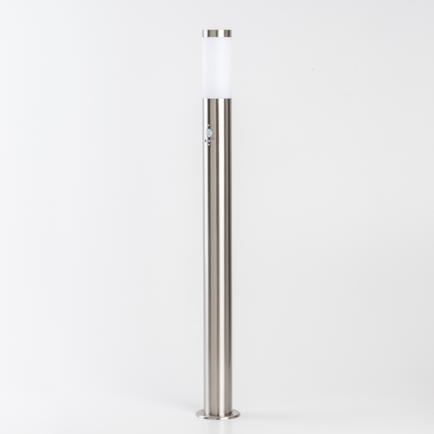 BRILAGI - Āra lampa ar kustības sensoru ELIA 1xE27/20W/230V IP44 100 cm matēts hroms