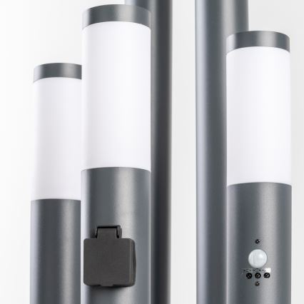 BRILAGI - Āra lampa ar sensoru ELIA 1xE27/20W/230V IP44 50 cm antracīts