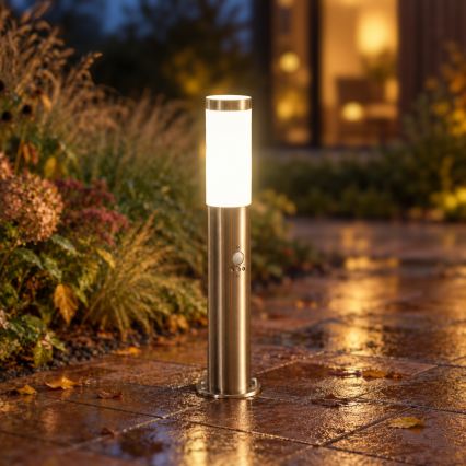 BRILAGI - Āra lampa ar kustības sensoru ELIA 1xE27/20W/230V IP44 50 cm matēts hroms