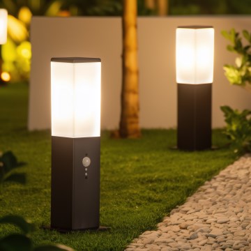 Brilagi - Āra lampa ar sensoru NOVA, 1x E27, 15 W, 230 V, 40 cm, IP44, melna