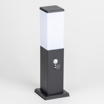 BRILAGI - Āra lampa ar sensoru NOVA, 1x E27, 15 W, 230 V, 40 cm, IP44, melna