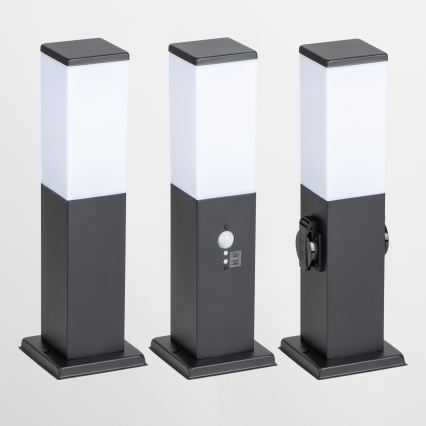 BRILAGI - Āra lampa ar sensoru NOVA, 1x E27, 15 W, 230 V, 40 cm, IP44, melna