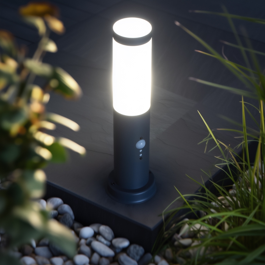 BRILAGI - āra lampa ar sensoru NOVA 1xE27/15W/230V, 40 cm, IP44, antracīta krāsā