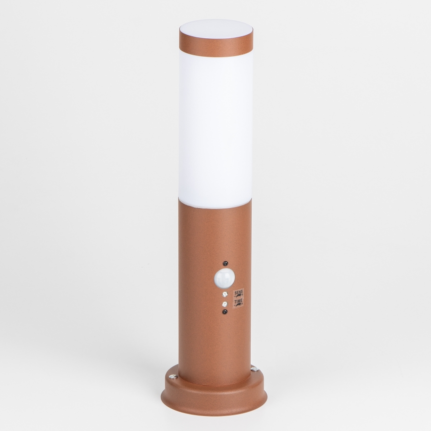 BRILAGI - Āra lampa ar sensoru NOVA 1xE27/15W/230V 40 cm IP44 brūna