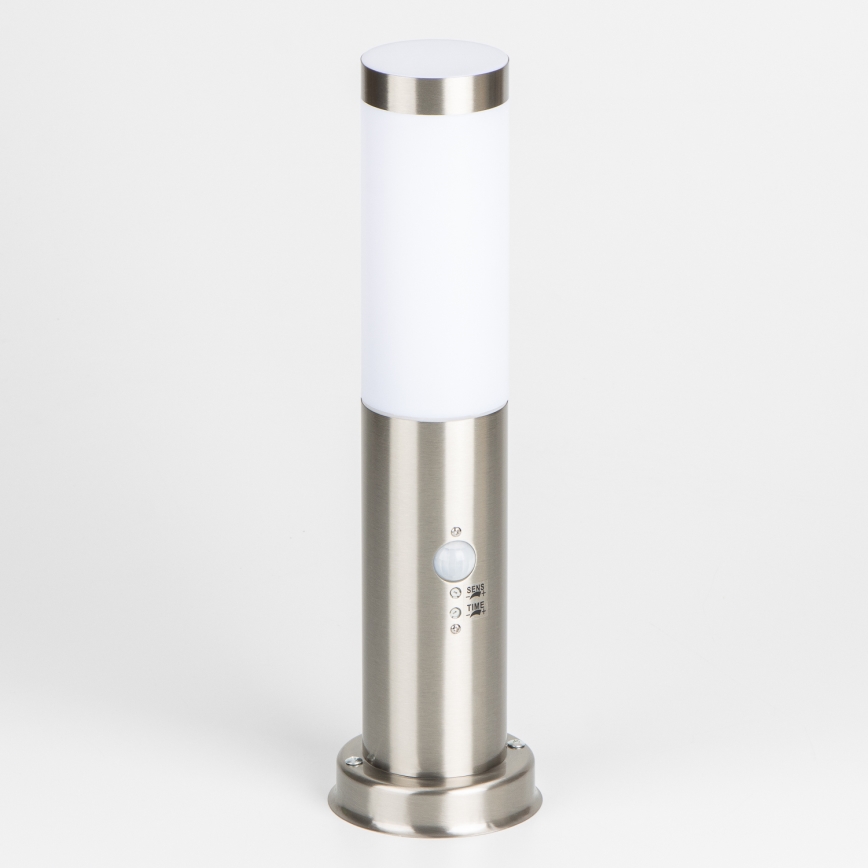 BRILAGI - Āra lampa ar sensoru NOVA 1xE27/15W/230V 40 cm IP44 matēts hroms