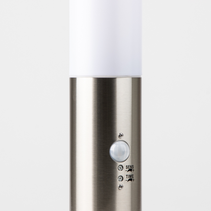 BRILAGI - Āra lampa ar sensoru NOVA 1xE27/15W/230V 40 cm IP44 matēts hroms
