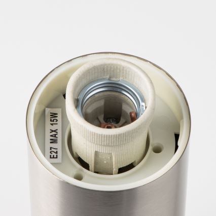 BRILAGI - Āra lampa ar sensoru NOVA 1xE27/15W/230V 40 cm IP44 matēts hroms