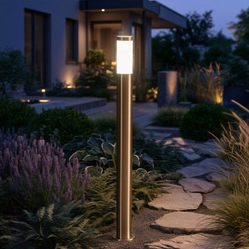 BRILAGI - Āra lampa ELIA 1xE27/20W/230V IP44 100 cm matēts hroms
