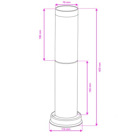 Brilagi - Āra lampa NOVA 1xE27/15W/230V 40 cm IP44 melna