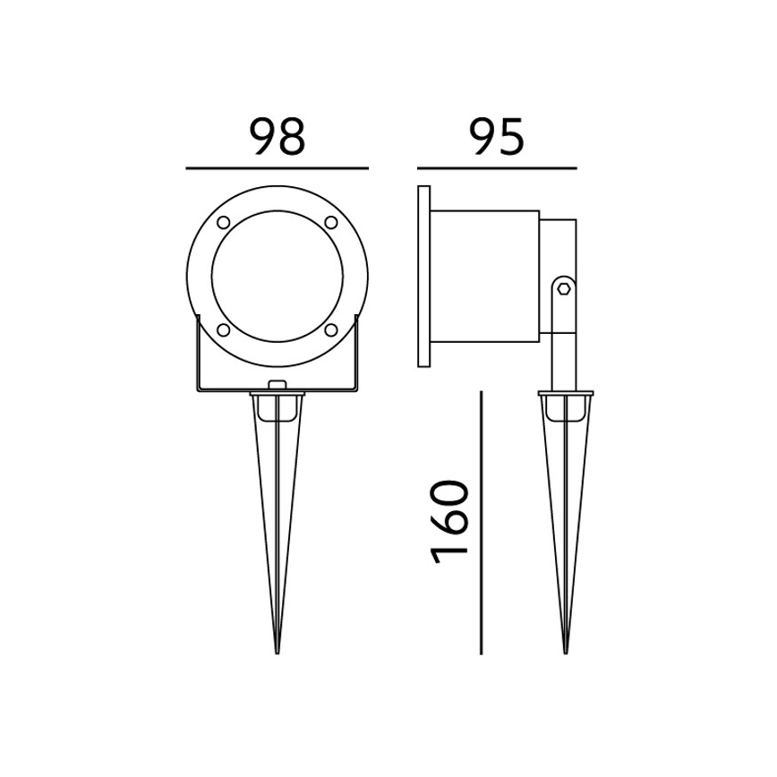 BRILAGI - Āra lampa TERRA 1xGU10/50W/230V IP65 rūsgana