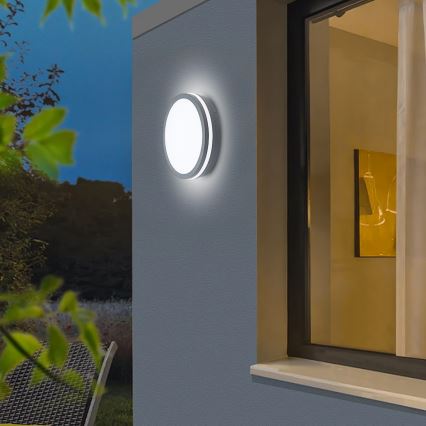 Brilagi - LED āra gaismeklis ar sensoru BENE LED/24W/230V pr. 26 cm antracīts IP54